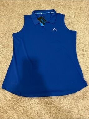 Scales Royal Blue Sleeveless Golf Polo